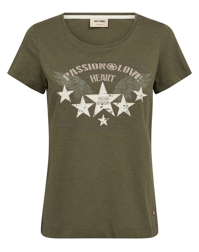 Mos Mosh - MMZibba T-shirt - Olive Night